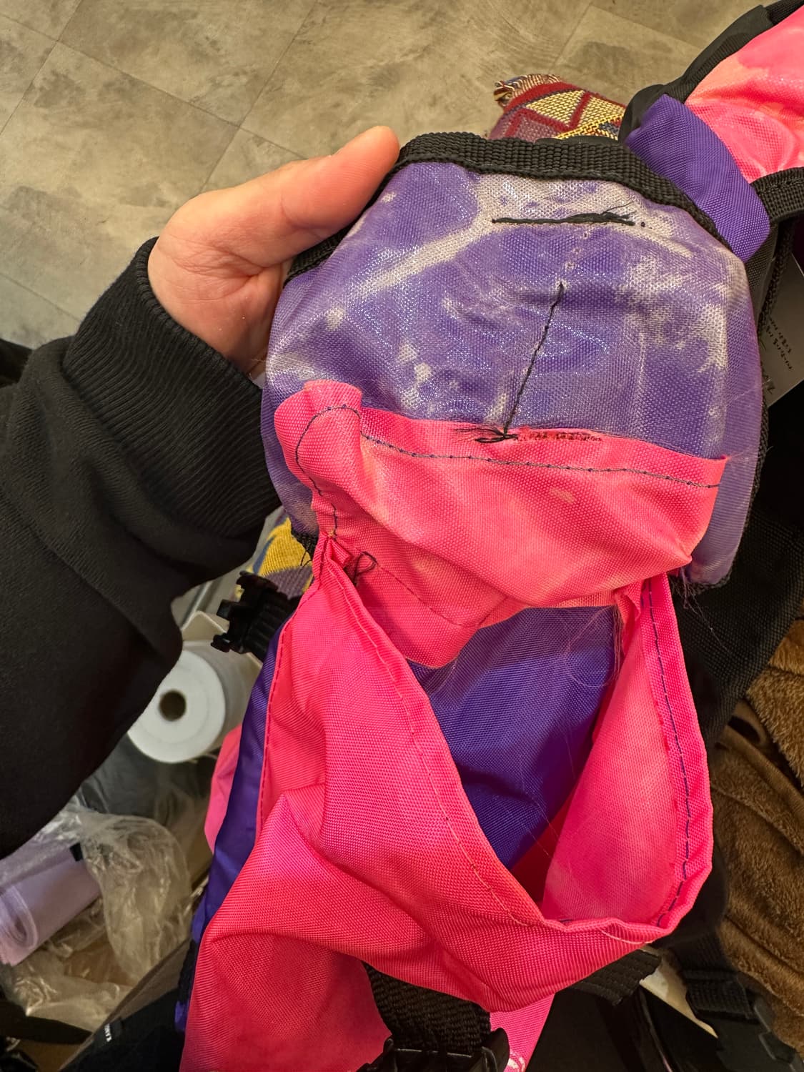 제노바 올드스쿨 캠핑 백팩 형광 핑크 상품이미지6