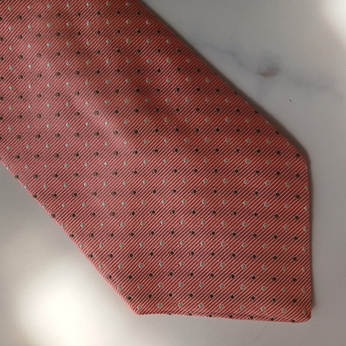 란셀 실크 핑크 도트 패턴 넥타이 9.7cm A+~A등급 E716
 상품이미지6