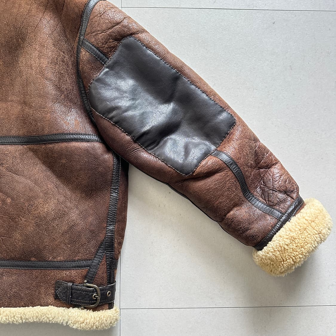 B-3 양털 무스탕 플라이트 자켓 (M)  상품이미지9