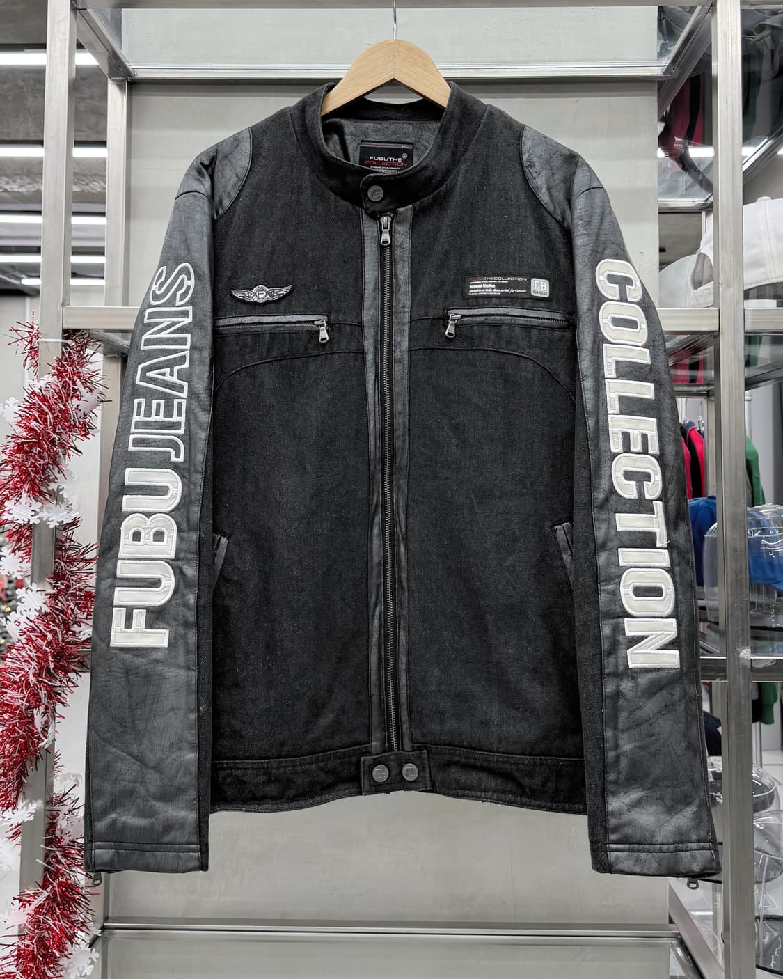 fubu 00s 데님 바이커 자켓 블랙 상품이미지3