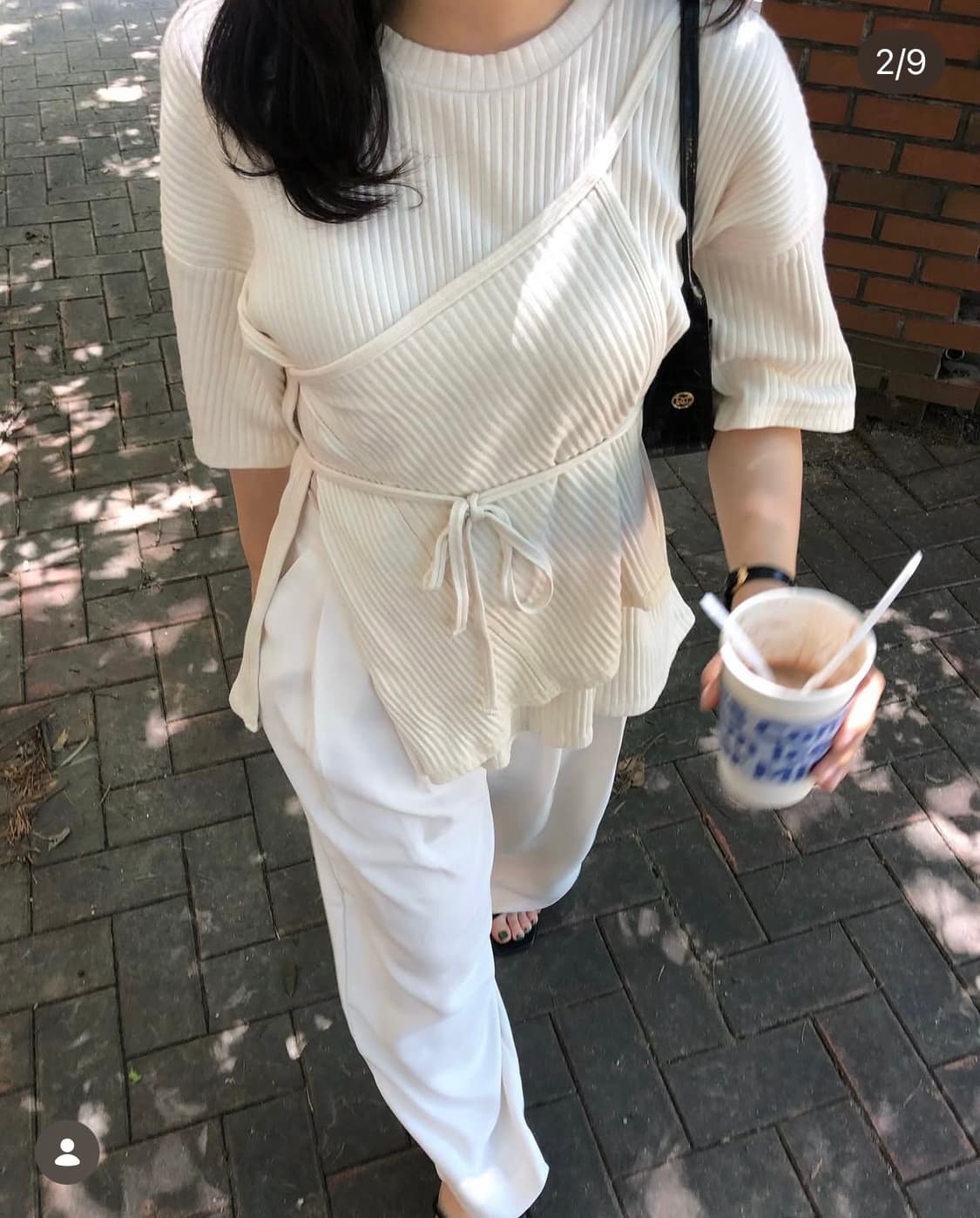 BASERANGE 베이스레인지 여성 랩 반팔티셔츠(S) 상품이미지2