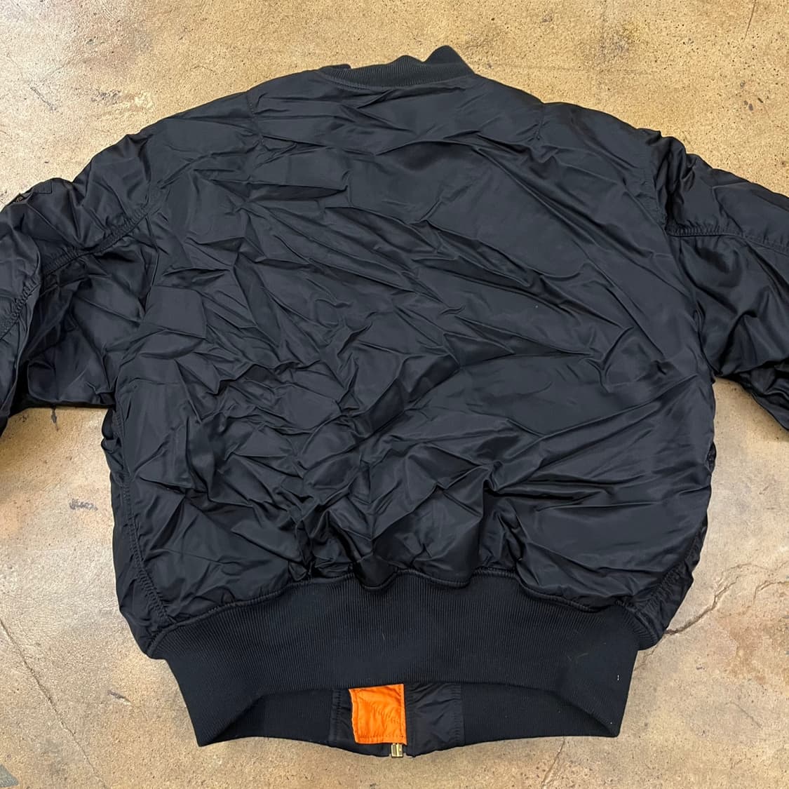 [정품/L] 알파 인더스트리 양면 블랙 오렌지 MA-1 항공 점퍼 b19 상품이미지4