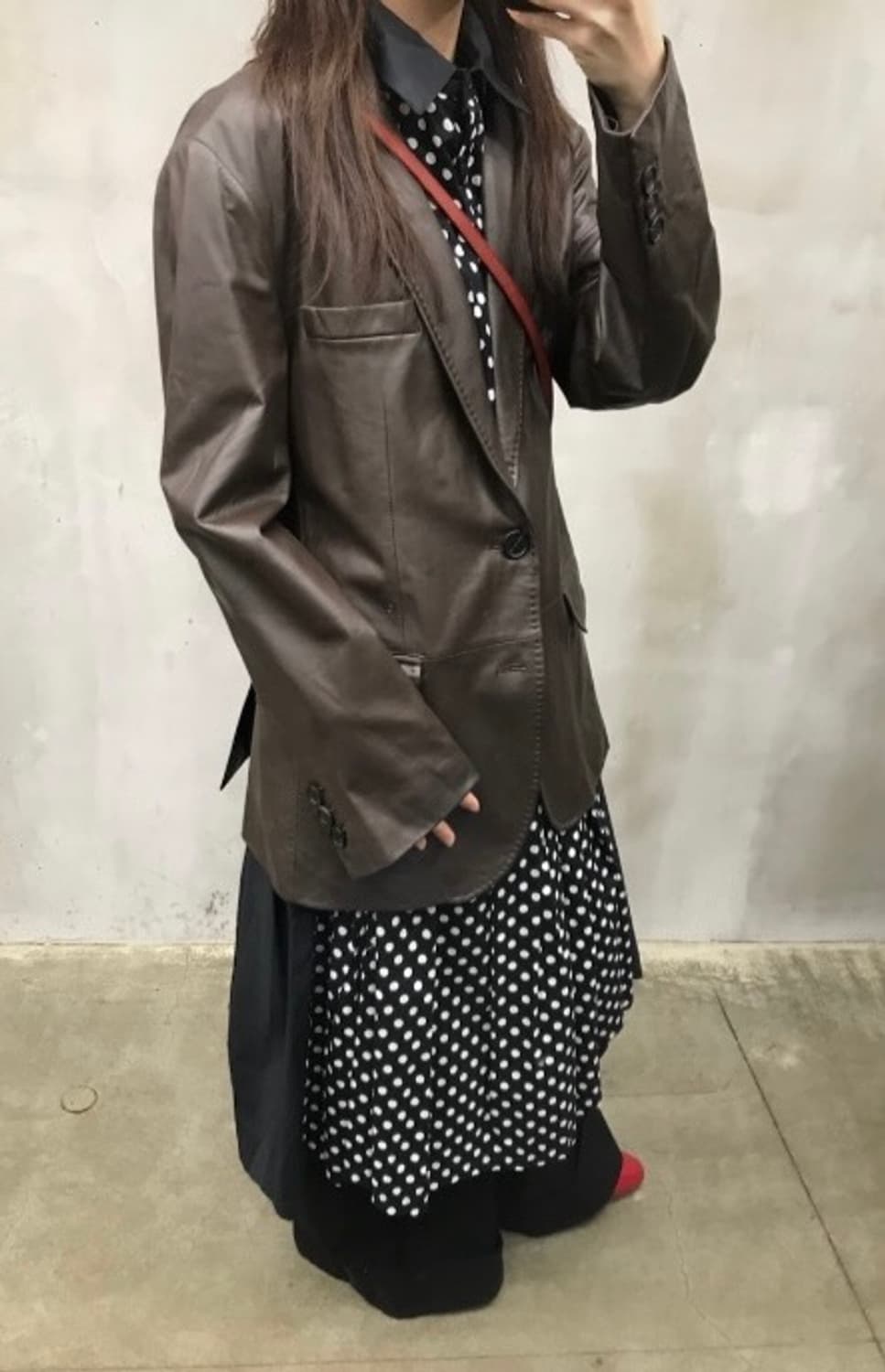 캐스모빈티지 브라운 가죽자켓 레더 블레이저 상품이미지2