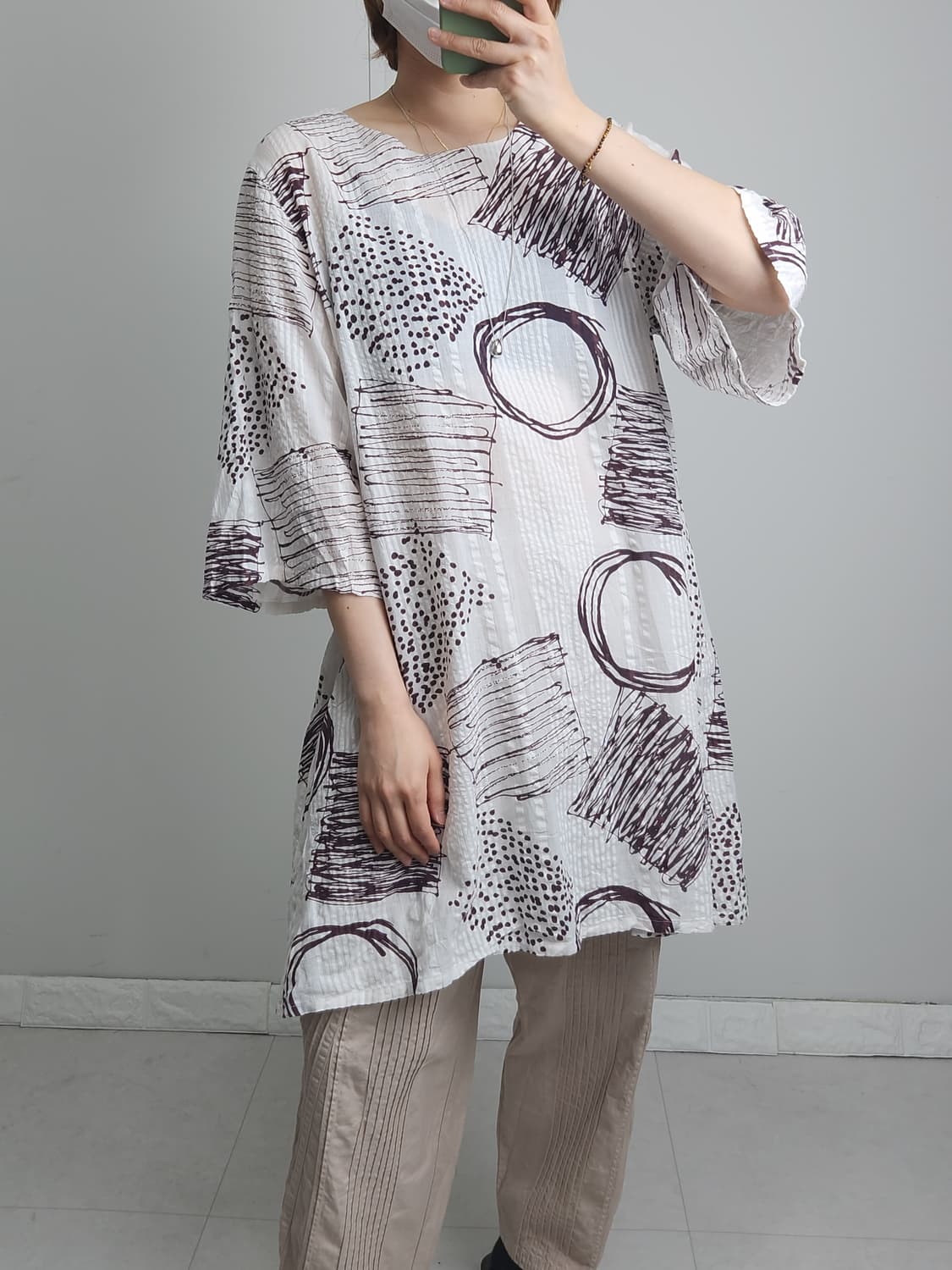 드로잉 롱 블라우스 상품이미지3