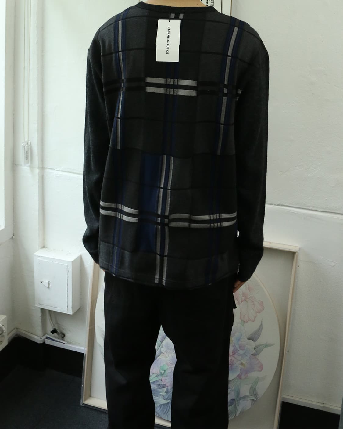 카반 드 주카 체크 롱슬리브 니트 상품이미지4