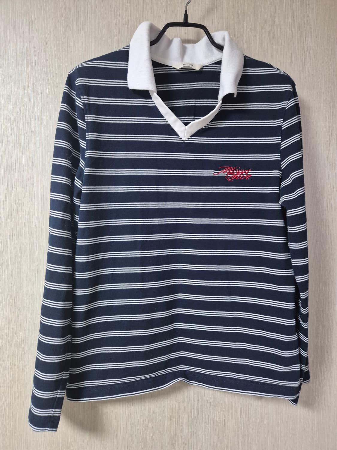 문선  스트라이프 긴팔 카라티 S 상품이미지3