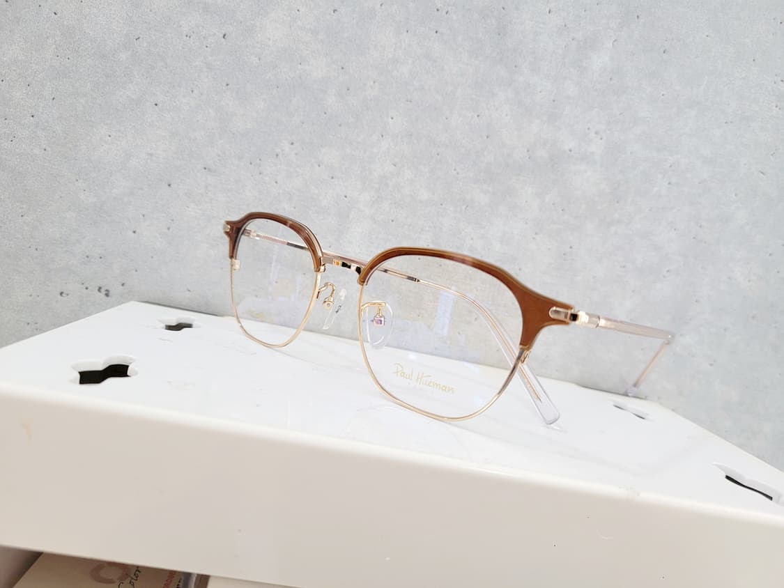 폴휴먼 안경 PHF-493D 투명브라운하금테 안경 상품이미지2