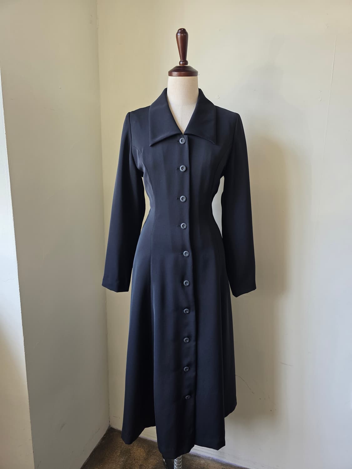 블랙 코르셋 포인트 롱 원피스 상품이미지1