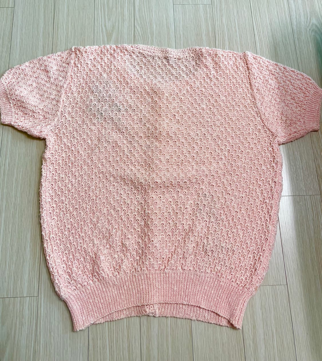핑크 반팔 크로쉐 가디건 모리걸 상품이미지2
