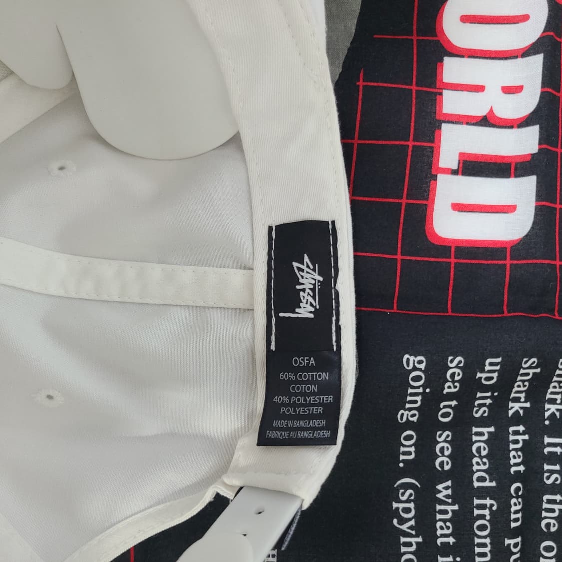 스투시 월드투어 화이트 스냅백 모자 상품이미지9