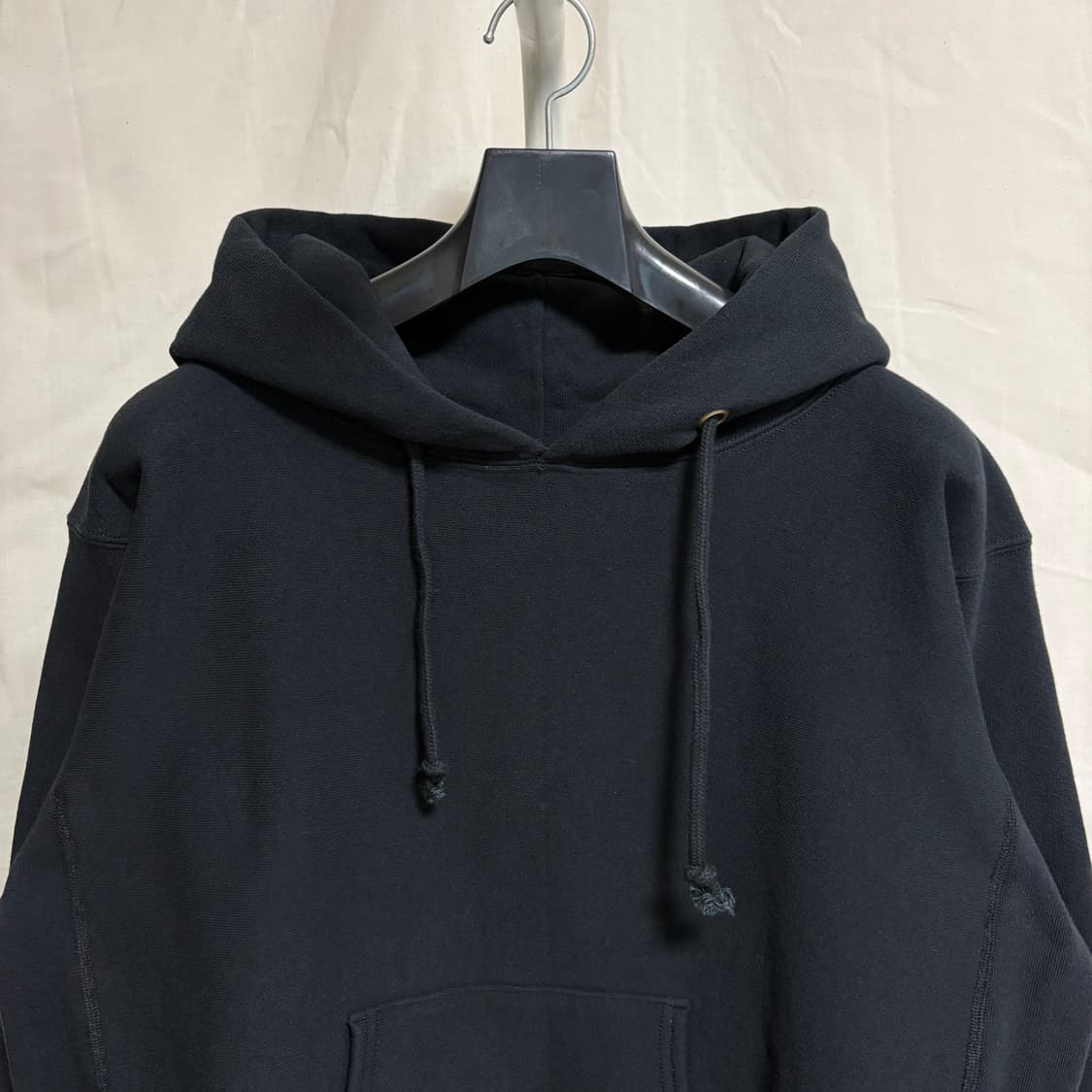 챔피온 리버스위브 USA MADE 레드택 웜업 후드티 / 블랙, L 상품이미지2