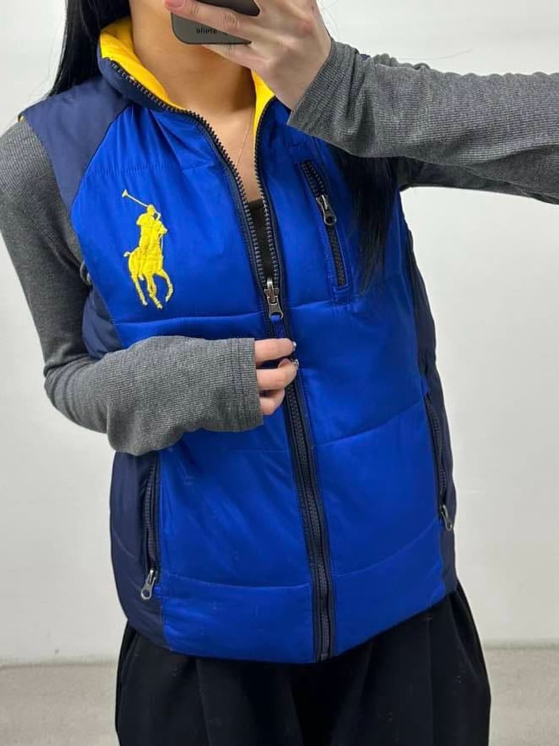 폴로 랄프로렌 빅포니 리버서블 양면 패딩 베스트 우먼 패딩조끼(L) 상품이미지1