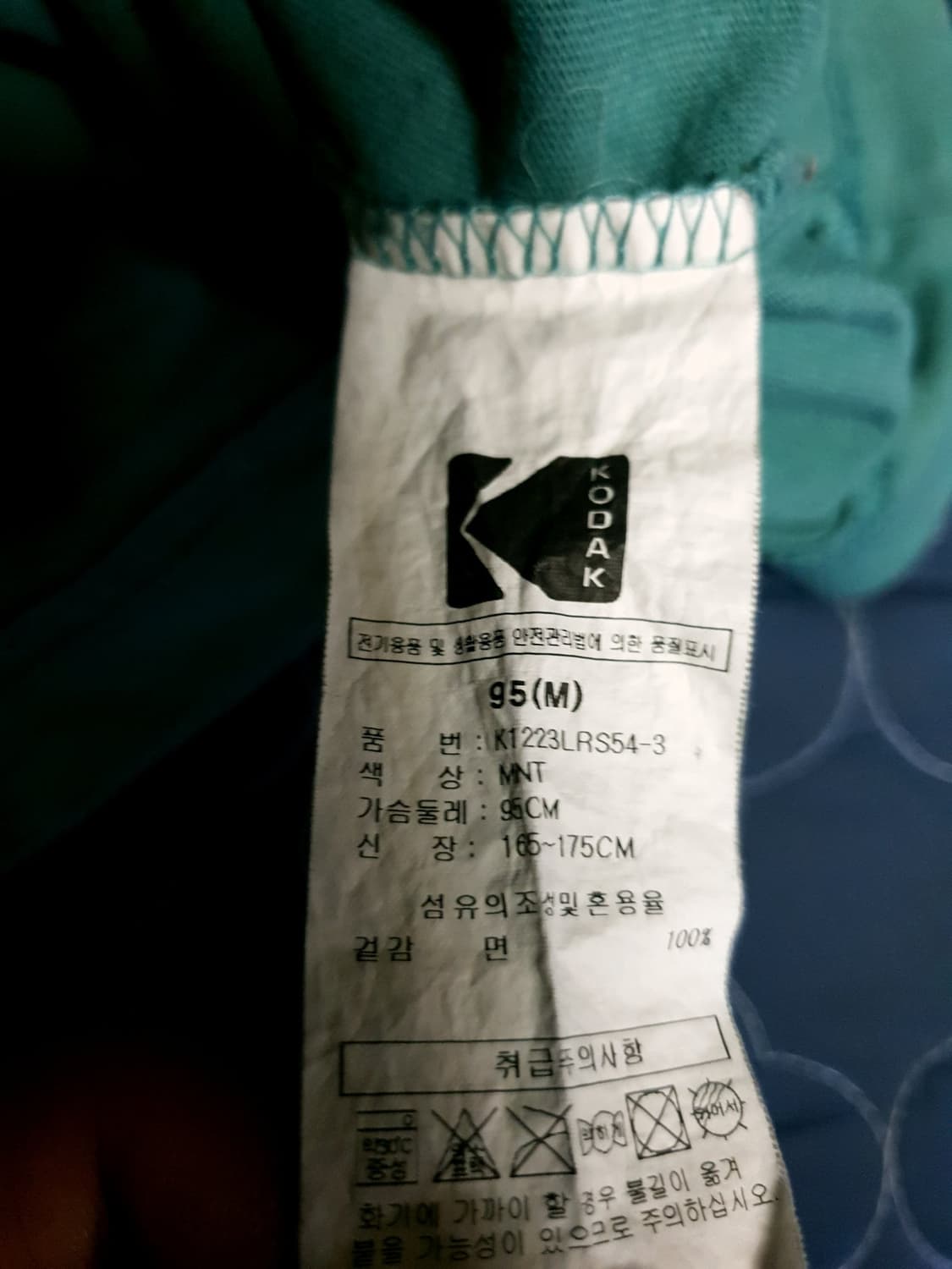 (단종) 코닥 뷰파인더 컬러라마 백프린팅 반팔티 민트 (M) 상품이미지5