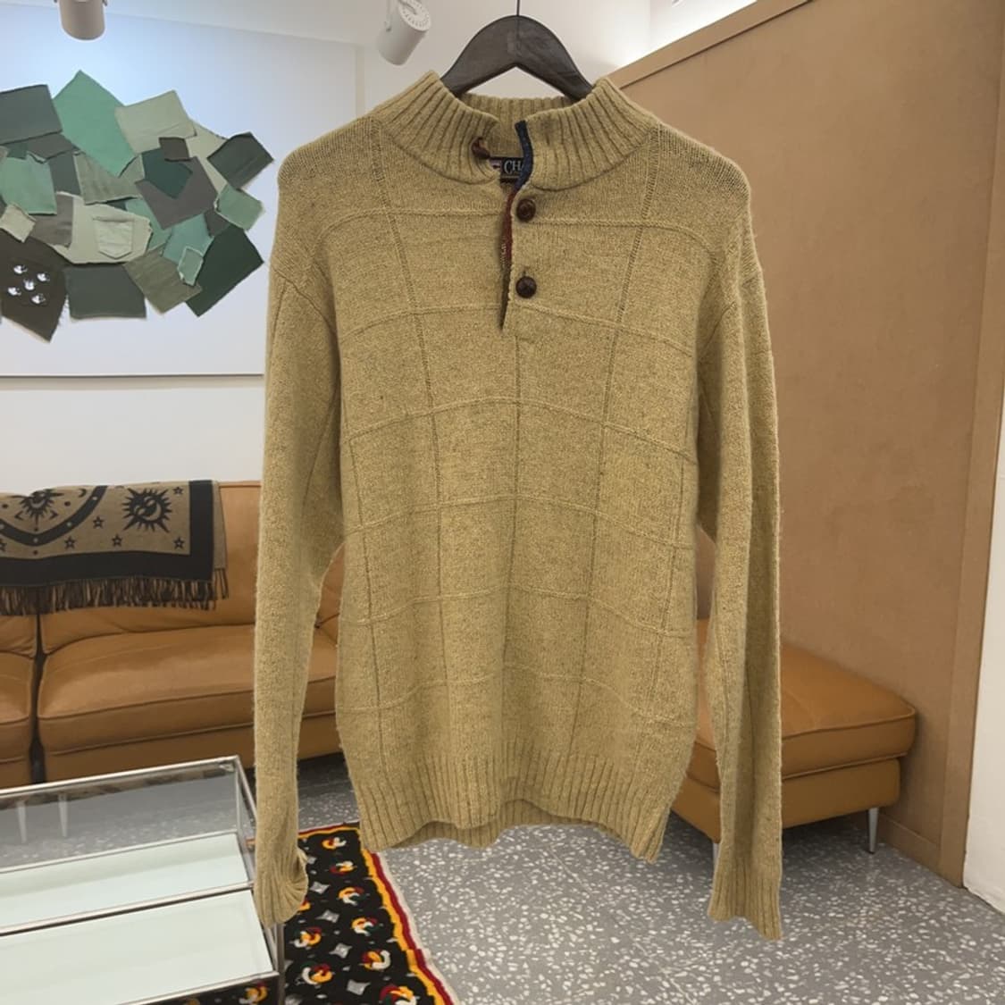 챔스 랄프로렌 빈티지 하이넥 버튼 울 니트 95 C06895 상품이미지3