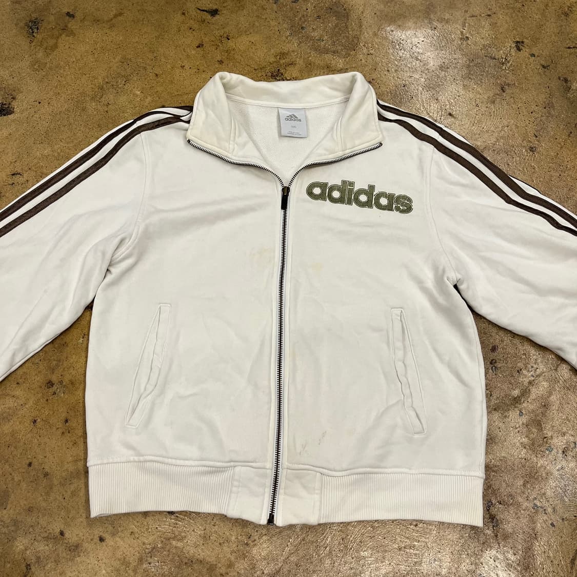 아디다스 화이트 브라운 카키 져지 트랙탑 95 상품이미지3