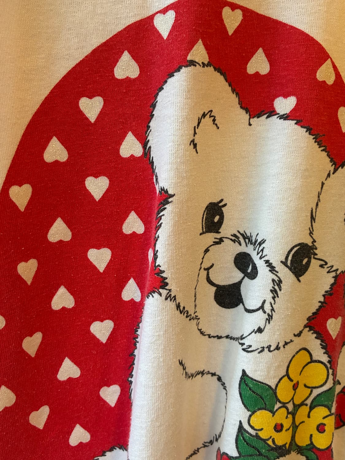 90s Vintage Heart Bear Graphic Tee 상품이미지3