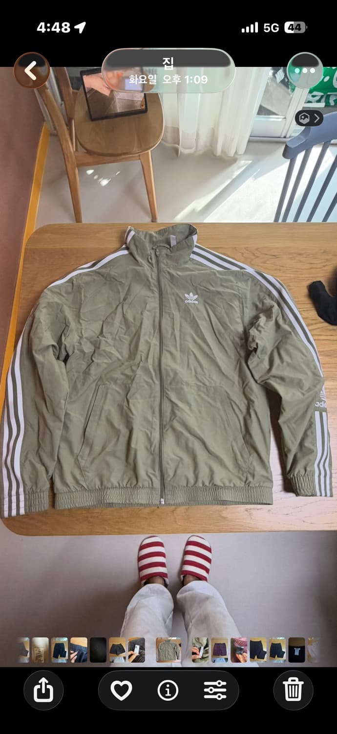 아디다스 락업 트랙탑 카키 M 상품이미지1