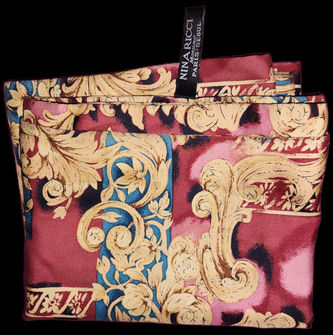 니나리치 남성 패턴 스카프. 실크 상품이미지1