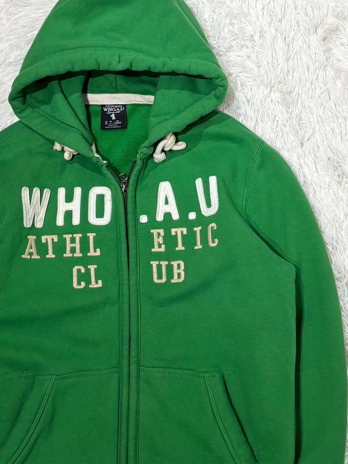 후아유 빅로고 후드집업 상품이미지5