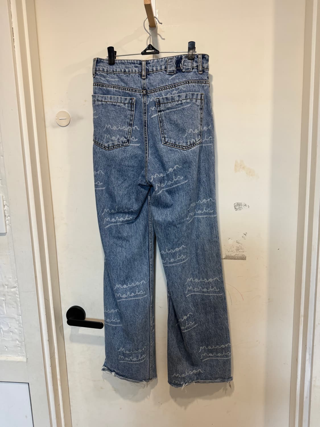 메종마레x사키 레터링 와이드 데님 상품이미지4