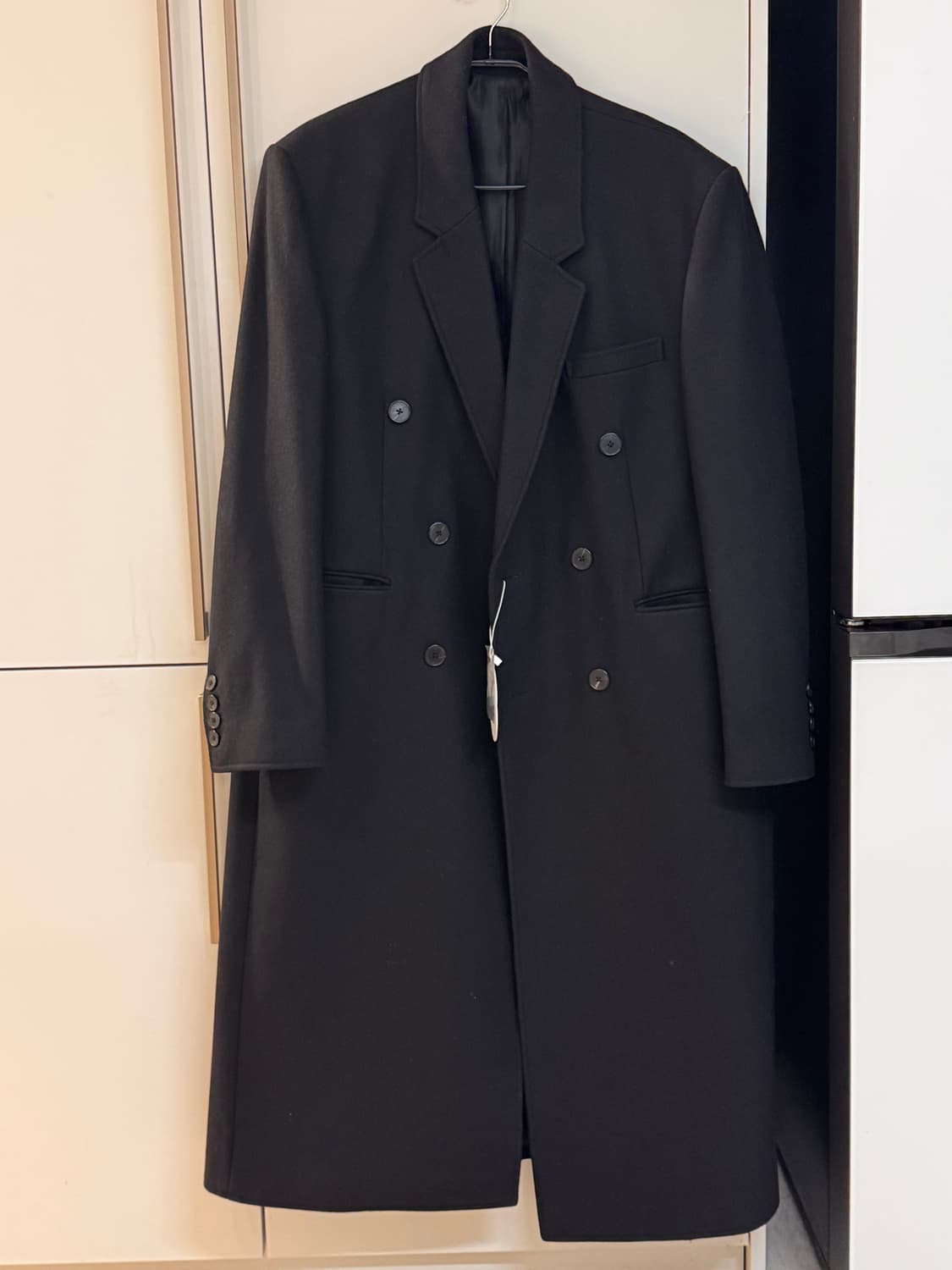 [48]엘무드 그레이웨일 펠트로 더블 코트 블랙 새상품 상품이미지4