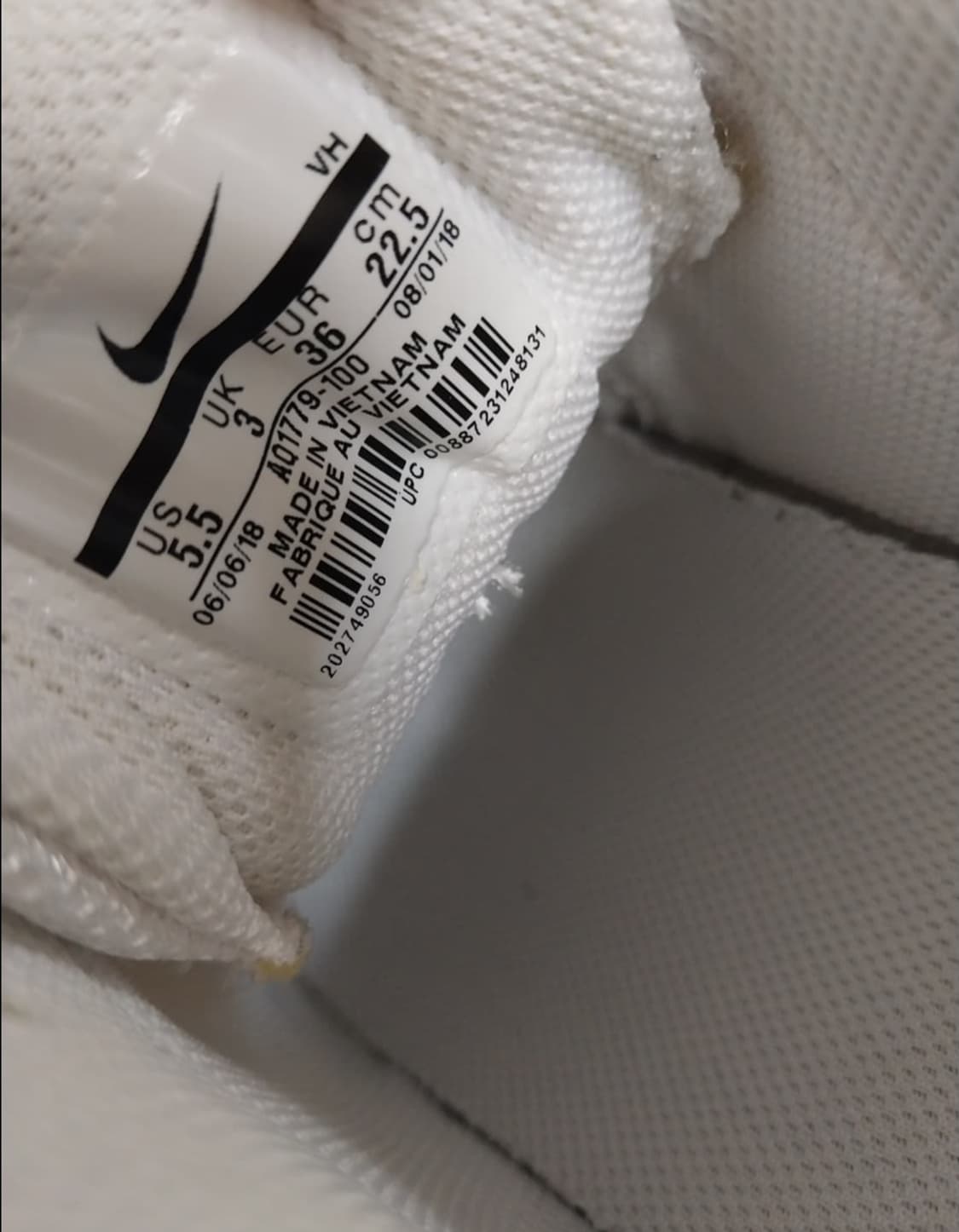 여성 나이키 에버논 로우 올화이트 운동화 (225) 상품이미지9