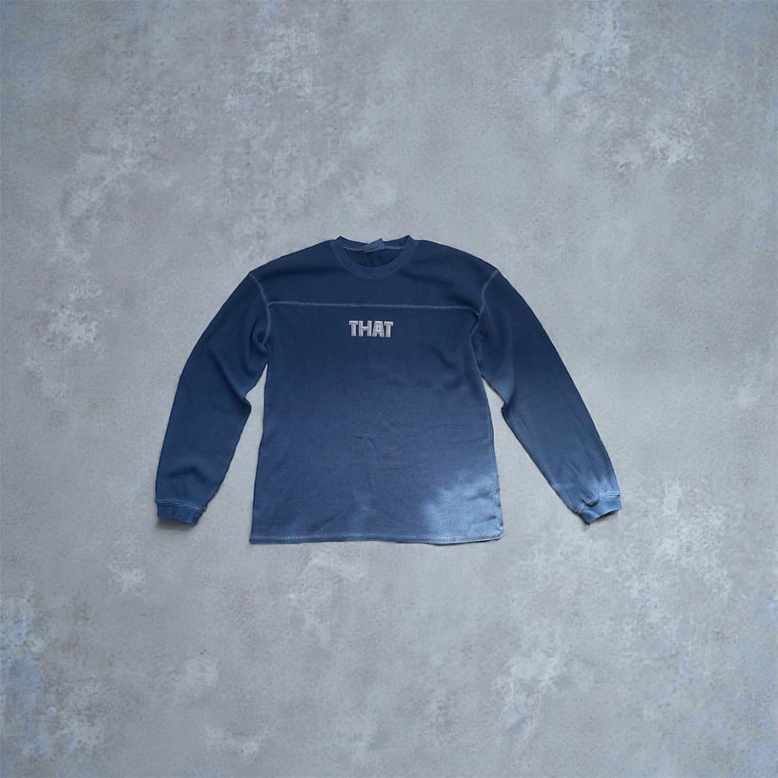 THAT Waffle L/S Tee Warm Blue 판매힙니다 상품이미지1