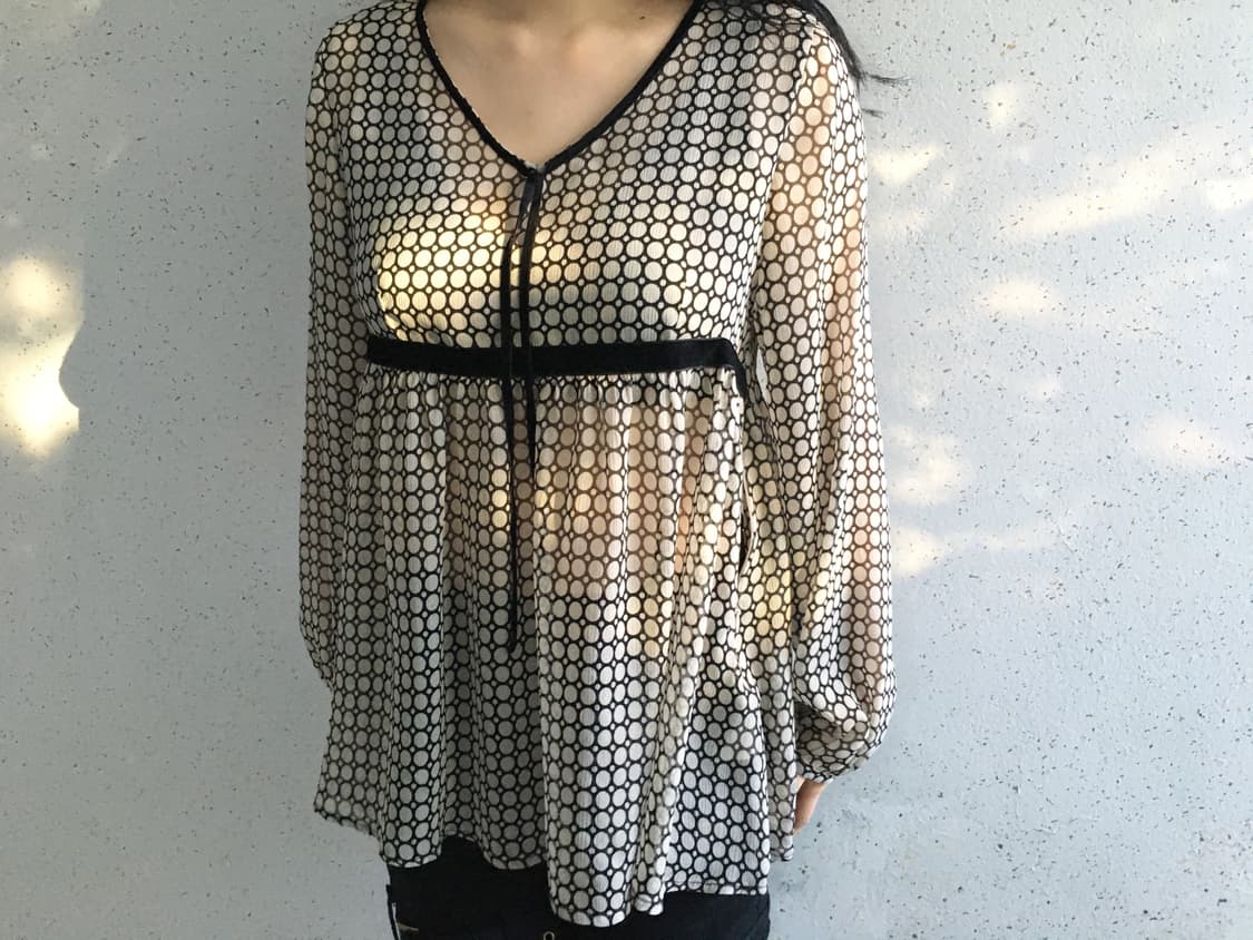 polka dot sheer blouse 상품이미지2