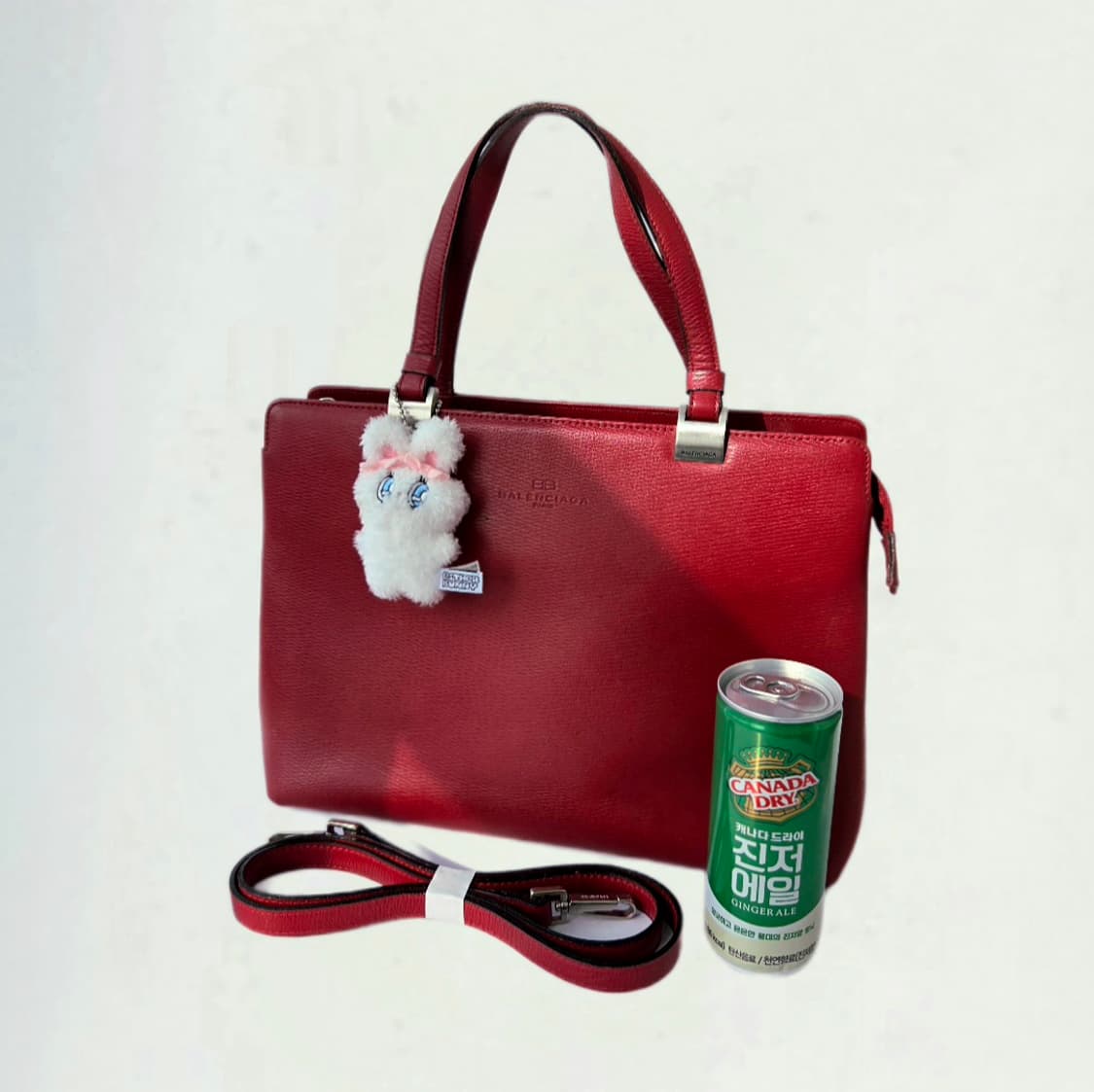 90s Balenciaga Leather 2WAY Dark Red 상품이미지4