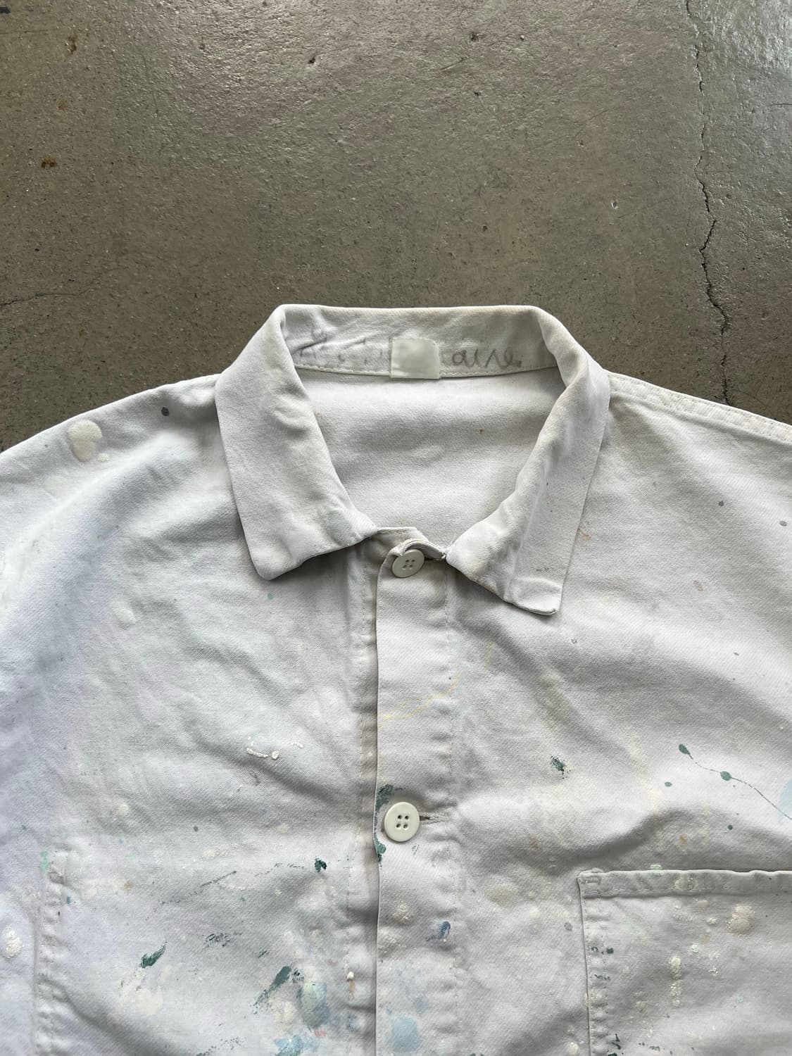 OLD VINTAGE WHITE PAINTED 화이트프렌치워크자켓 상품이미지7