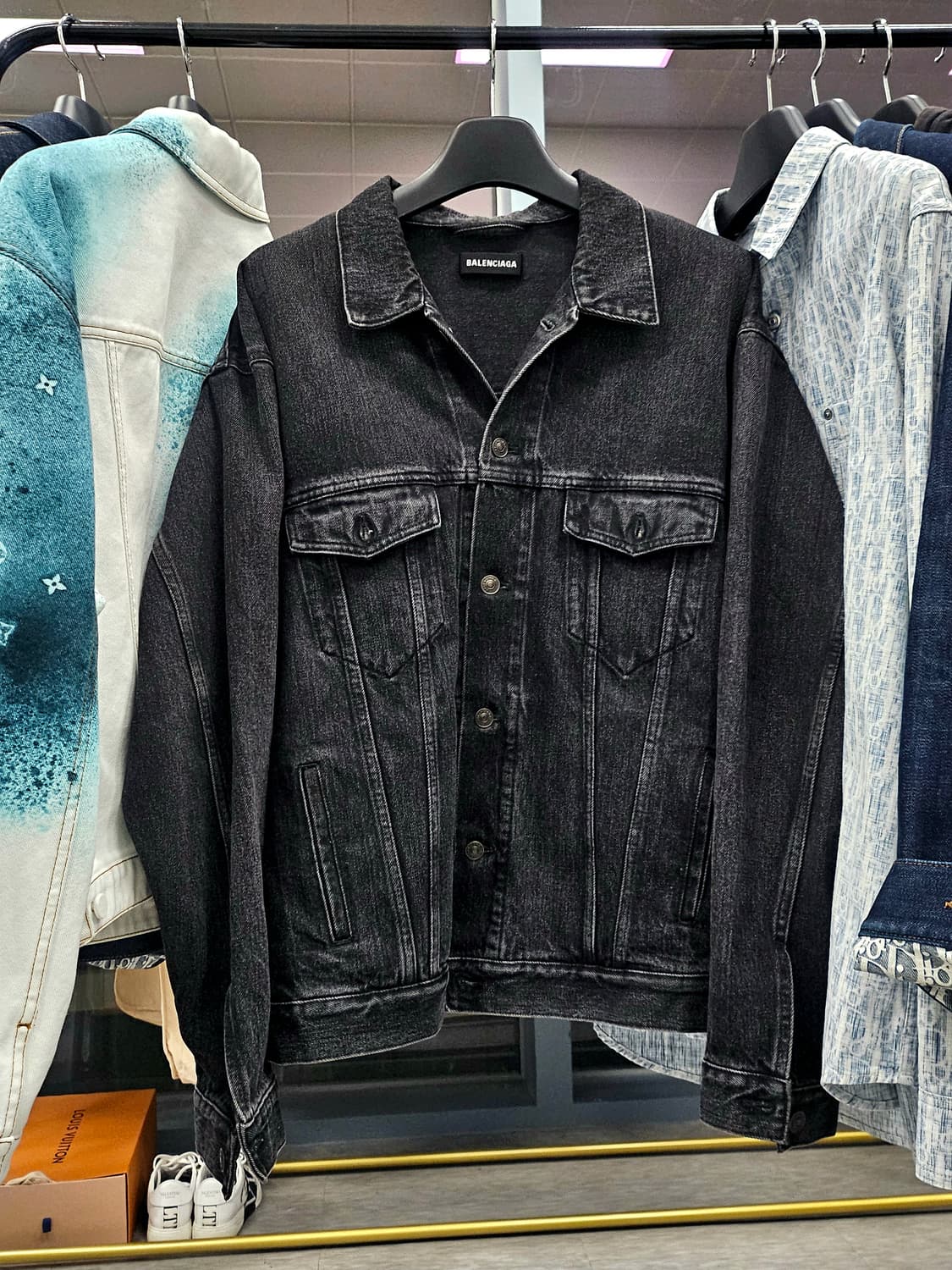 발렌시아가 레인보우 플래그 청자켓 46사이즈  상품이미지1