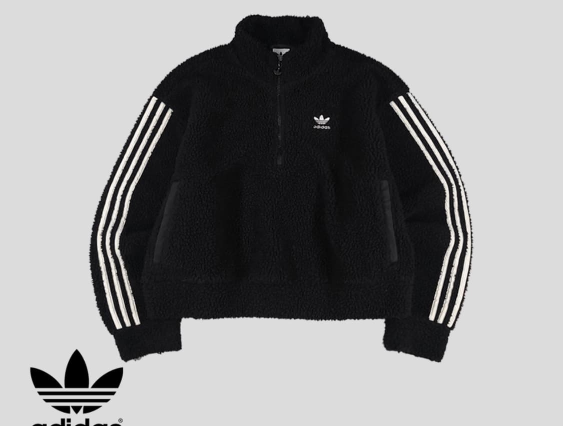 아디다스 삼선 하프 집업 폴리스 블랙 L 상품이미지3