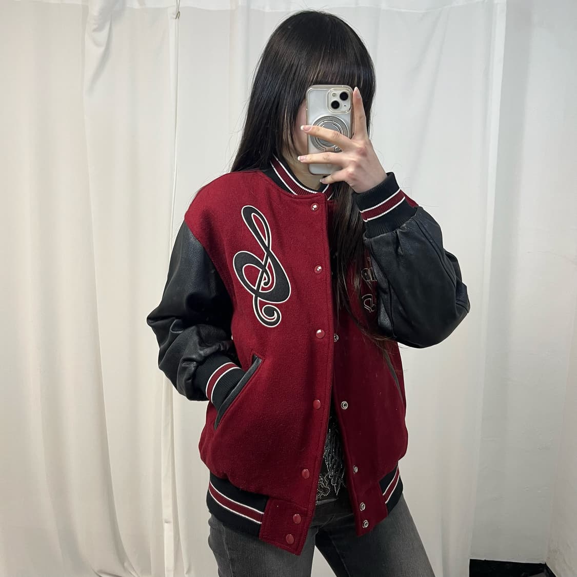 Mahagrid Wool Varsity Jacket 상품이미지1