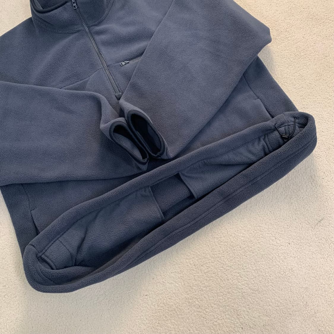 유니클로 후리스 하프집업 오버사이즈 풀오버(XL/다크그레이)신칠라 플리스 상품이미지4