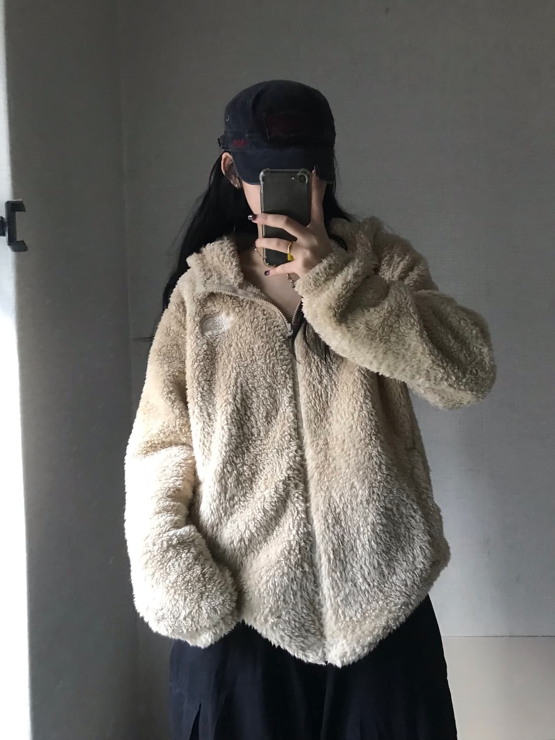 노페 베이지 후리스 상품이미지5