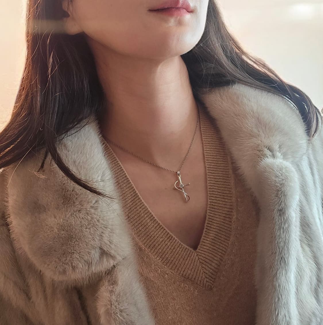 🇺🇸빈티지 십자가 실버 목걸이 상품이미지4