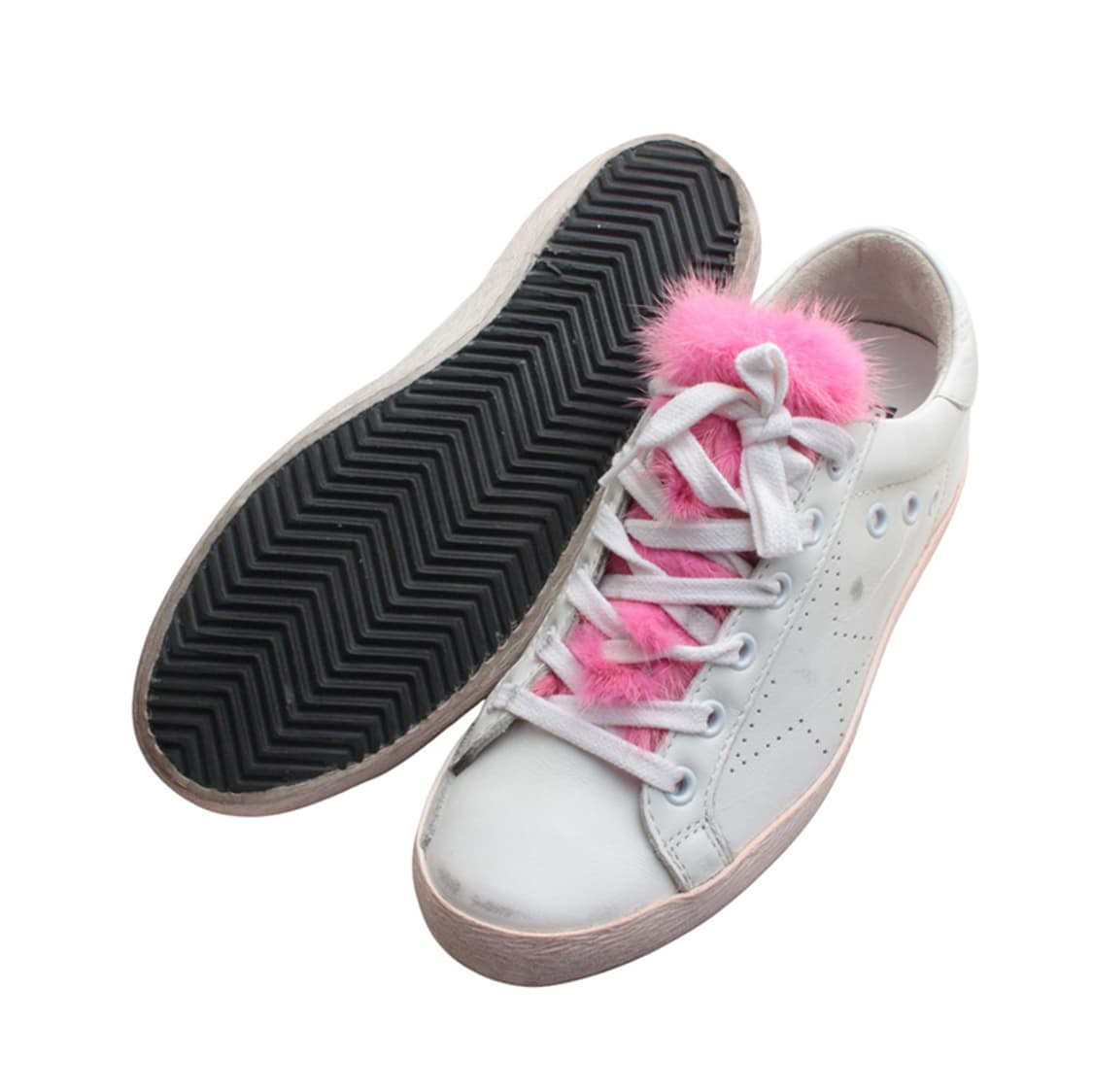 골든구스 화이트 핑크퍼 트림 스니커즈(36) 상품이미지3