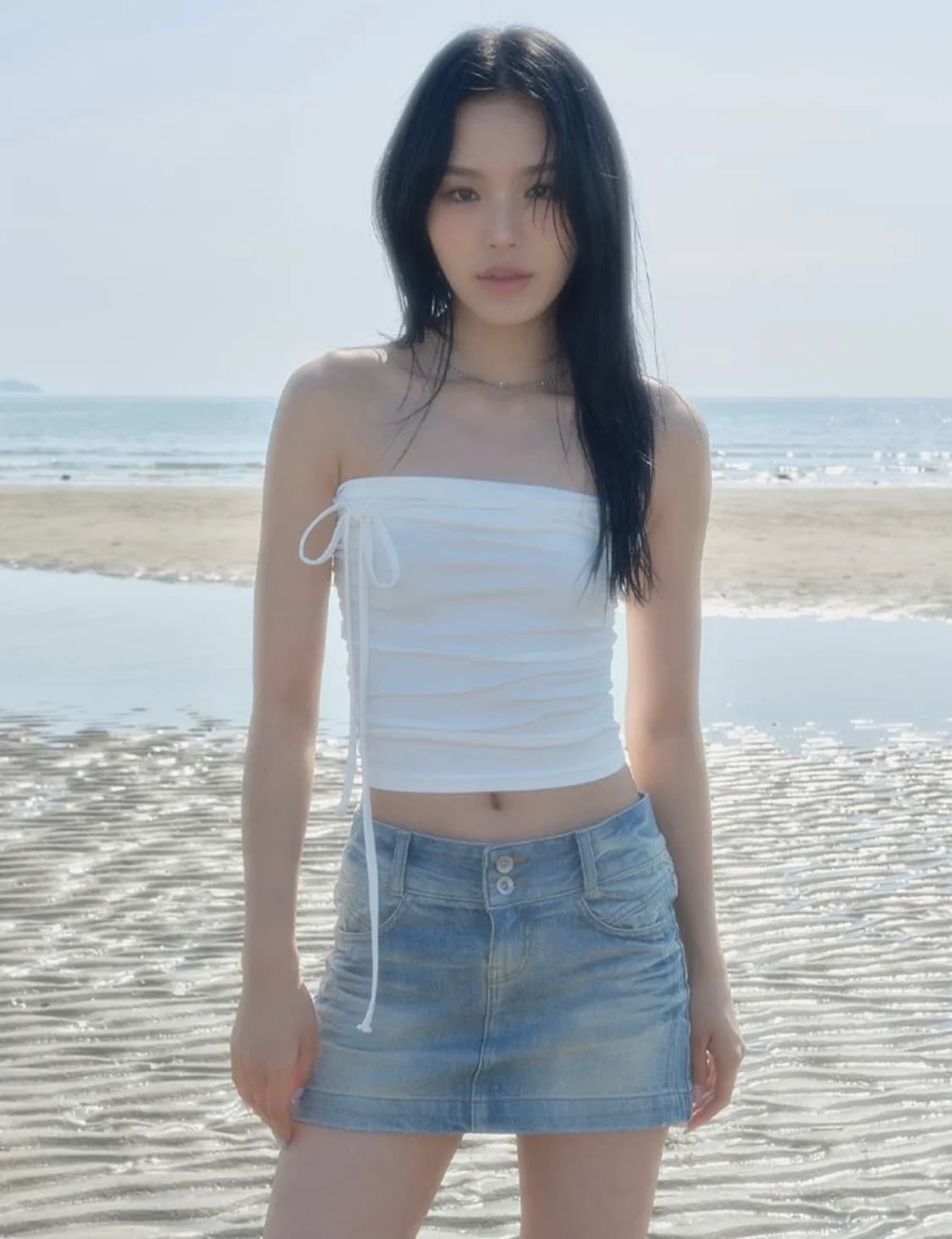 애즈온 탱크탑 화이트 상품이미지1