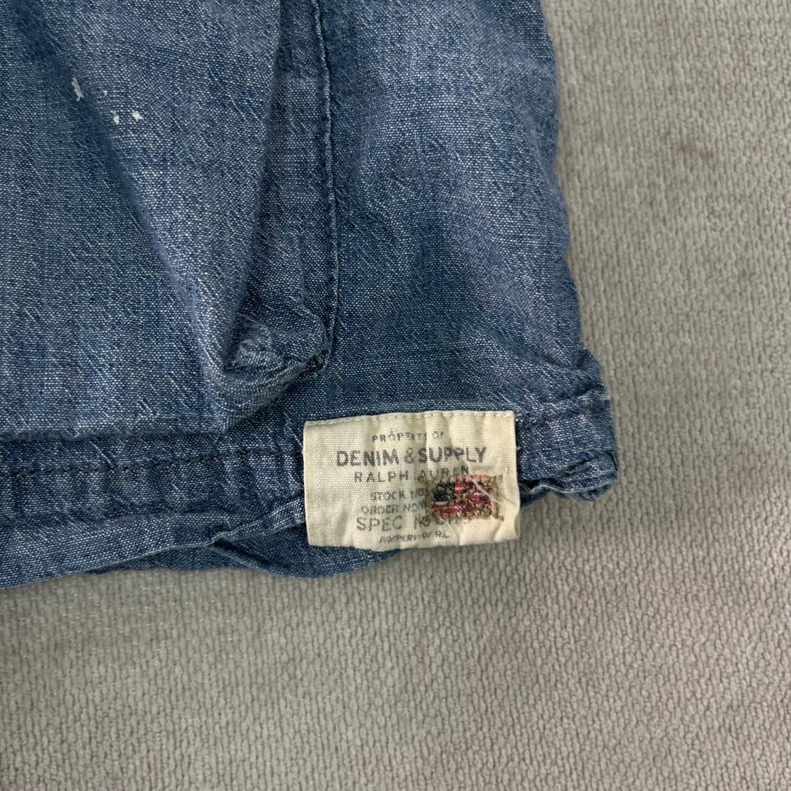 100 폴로 데님 앤 서플라이 페인팅 데님 필드 자켓 상품이미지5