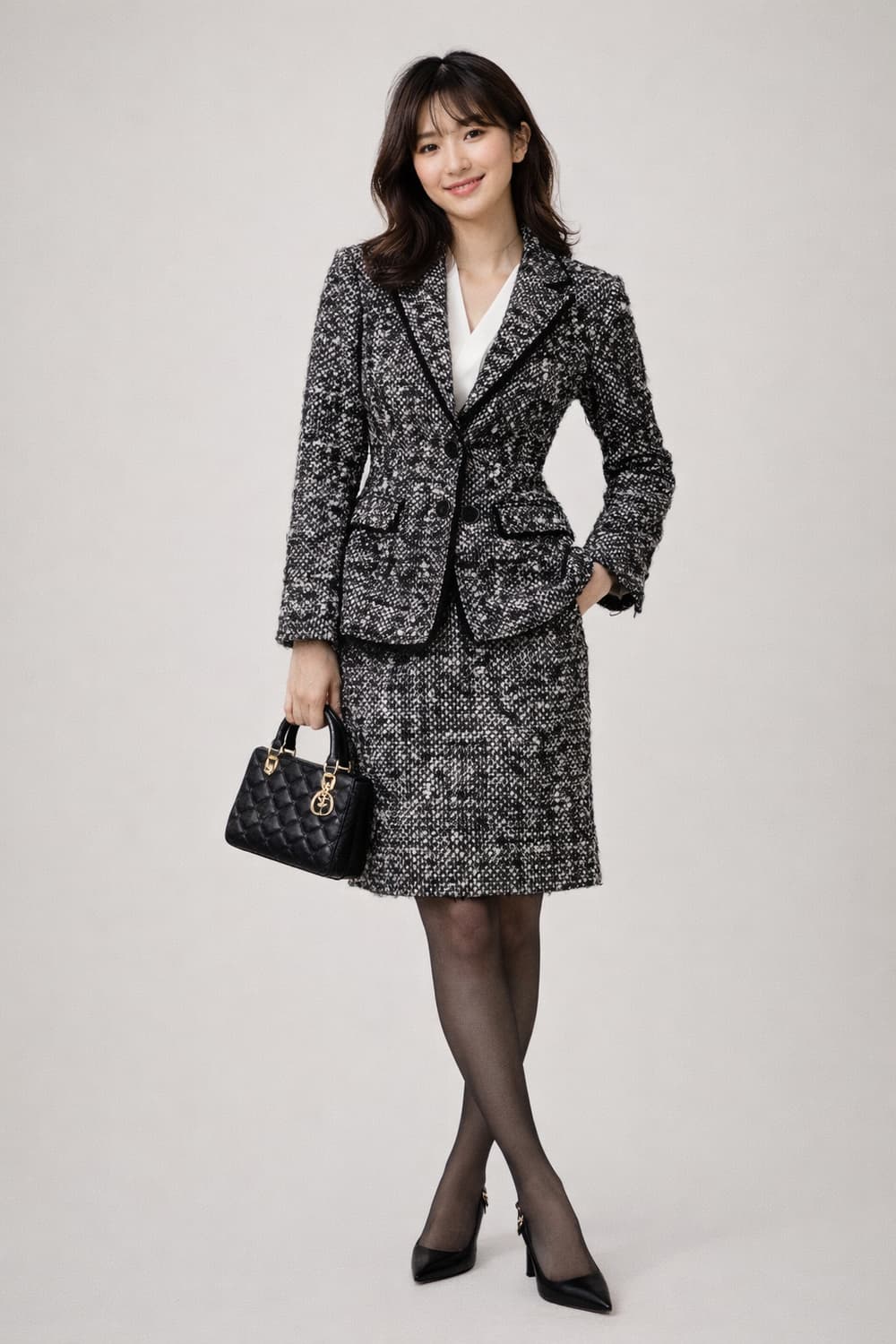 [정품] 크리스찬 디올 라프 시몬스 런웨이 트위드 셋업 (새상품급) 상품이미지1