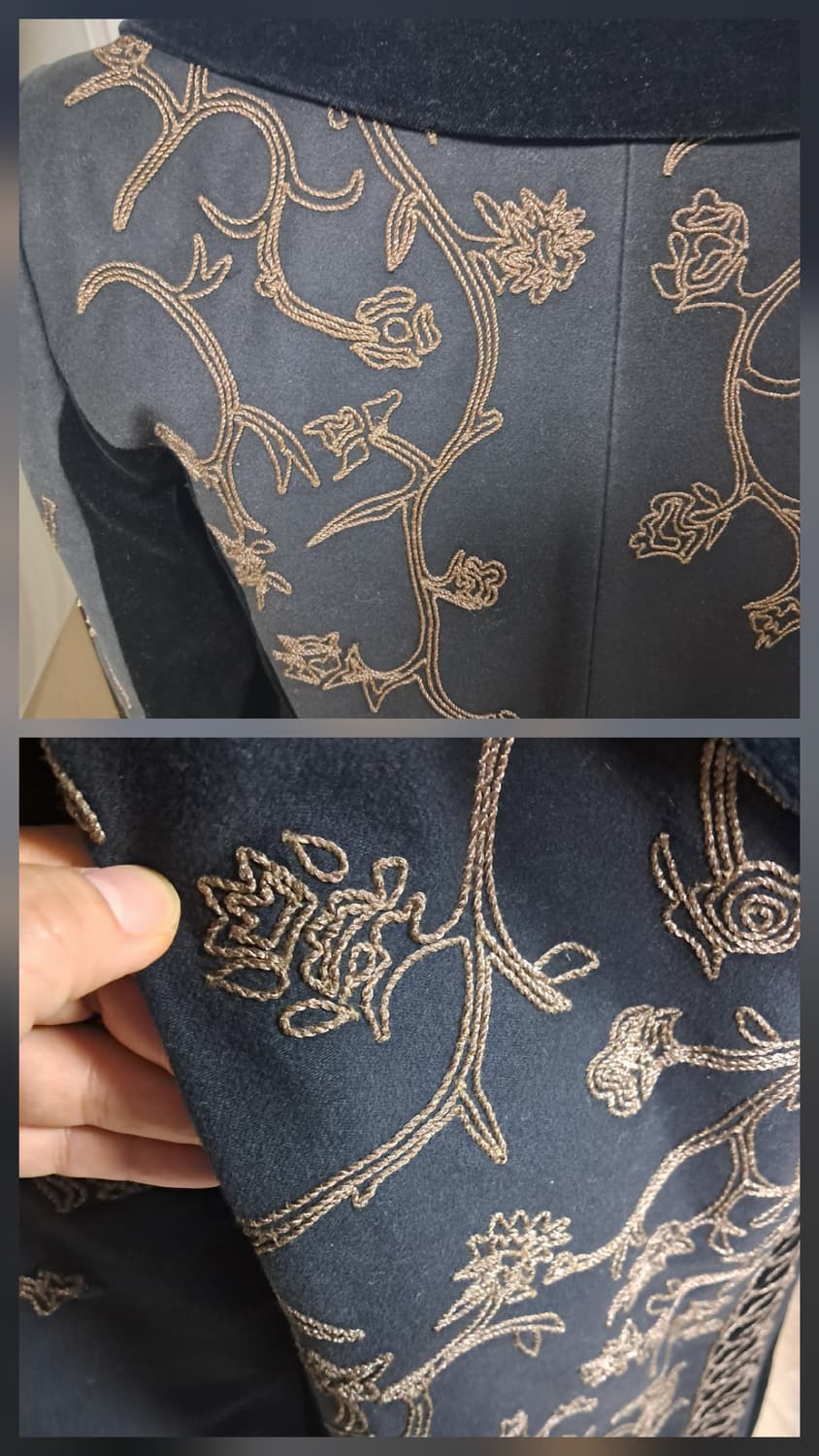 정품 겐조 플라워 자수 벨벳 롱 코트 55~66 상품이미지7