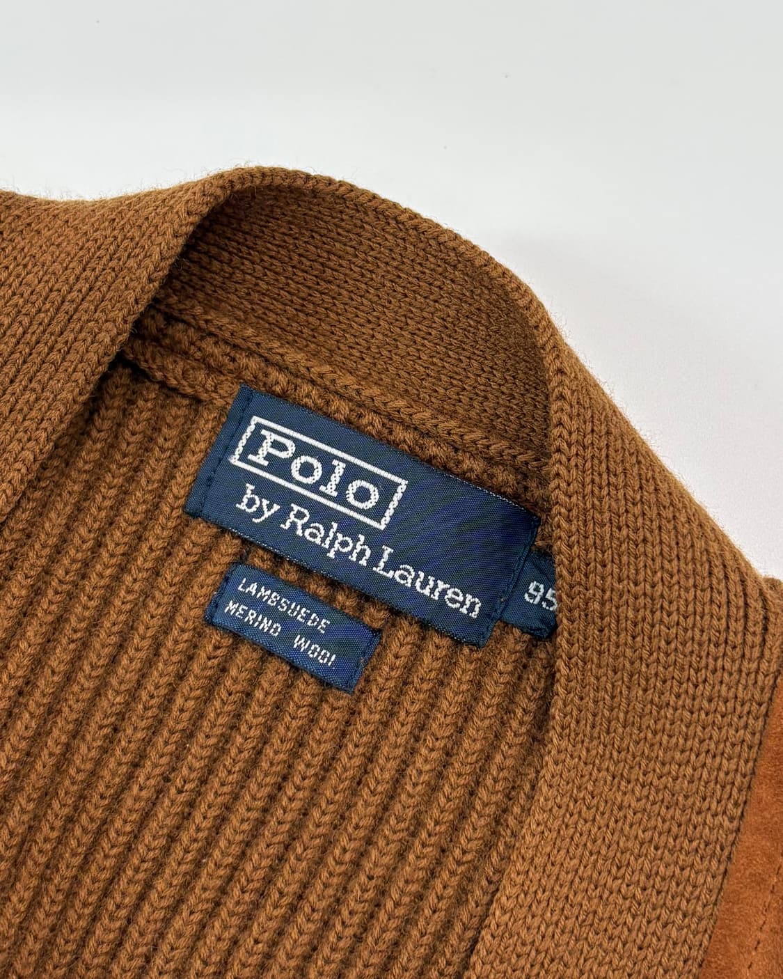 Polo 폴로 랄프로렌 91's 레더 헤비 울 가디건 상품이미지5