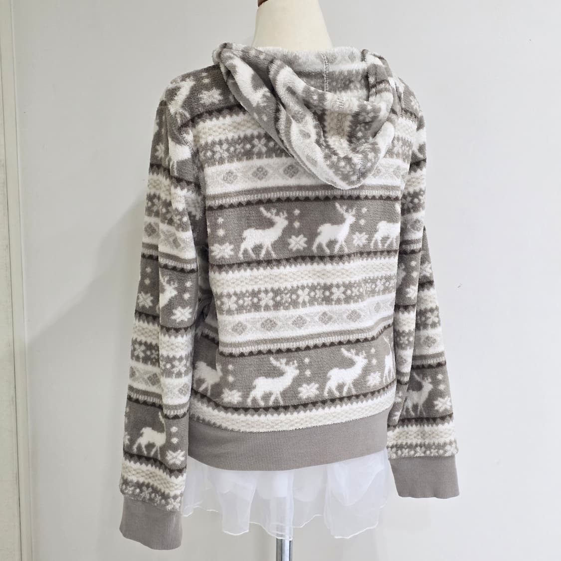 일본빈티지) 노르딕 모리걸 라떼갸루 후리스 후드집업 상품이미지3