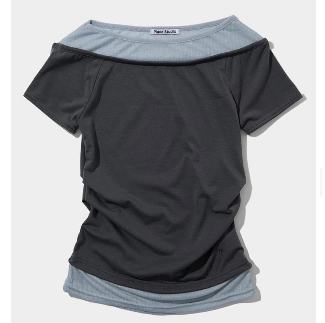 플레이스스튜디오 더블 레이어드 슬림핏 반팔 새상품 상품이미지2