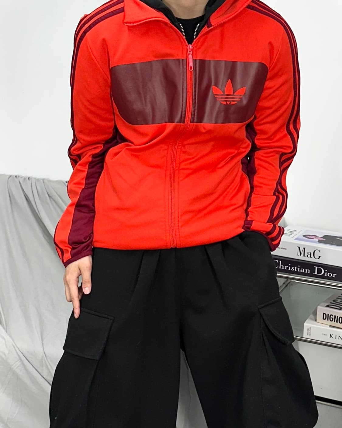 아디다스 오렌지 파이어버드 트랙탑 져지 L 상품이미지2