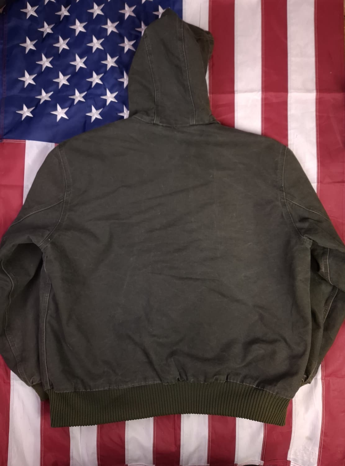 오리지날 구형 칼하트 J-130 모스그린 덕액티브 후드자켓 상품이미지8