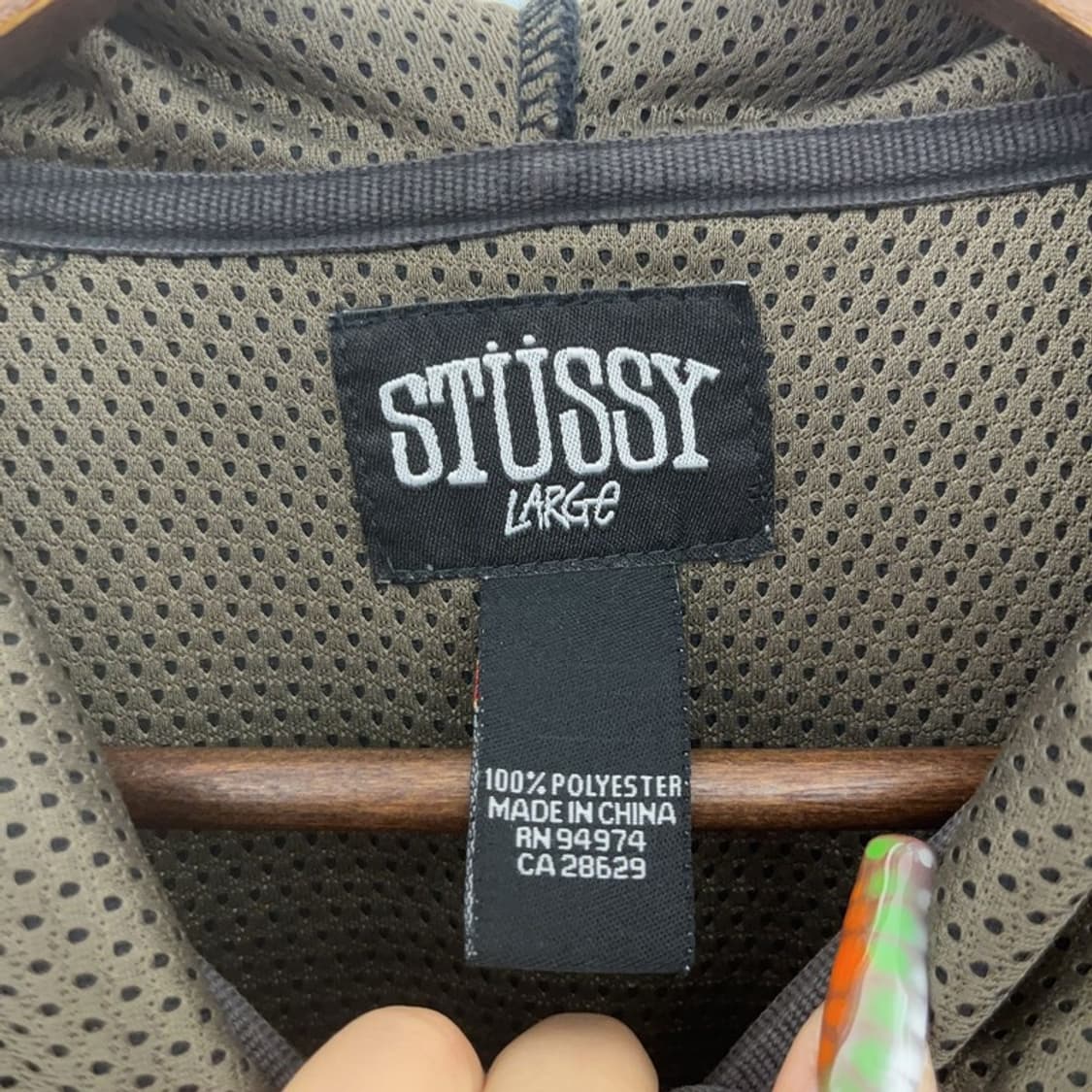 스투시 올드스쿨 베이직 빈티지 무지 후드집업 L C09432 상품이미지5