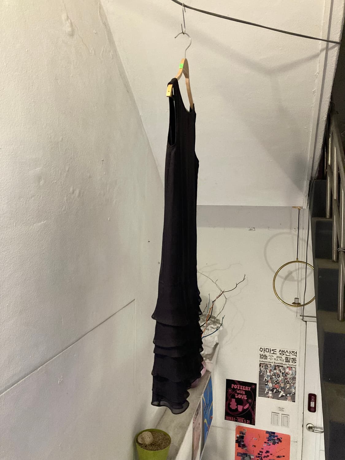 블랙 프릴 레이어드 원피스 상품이미지7