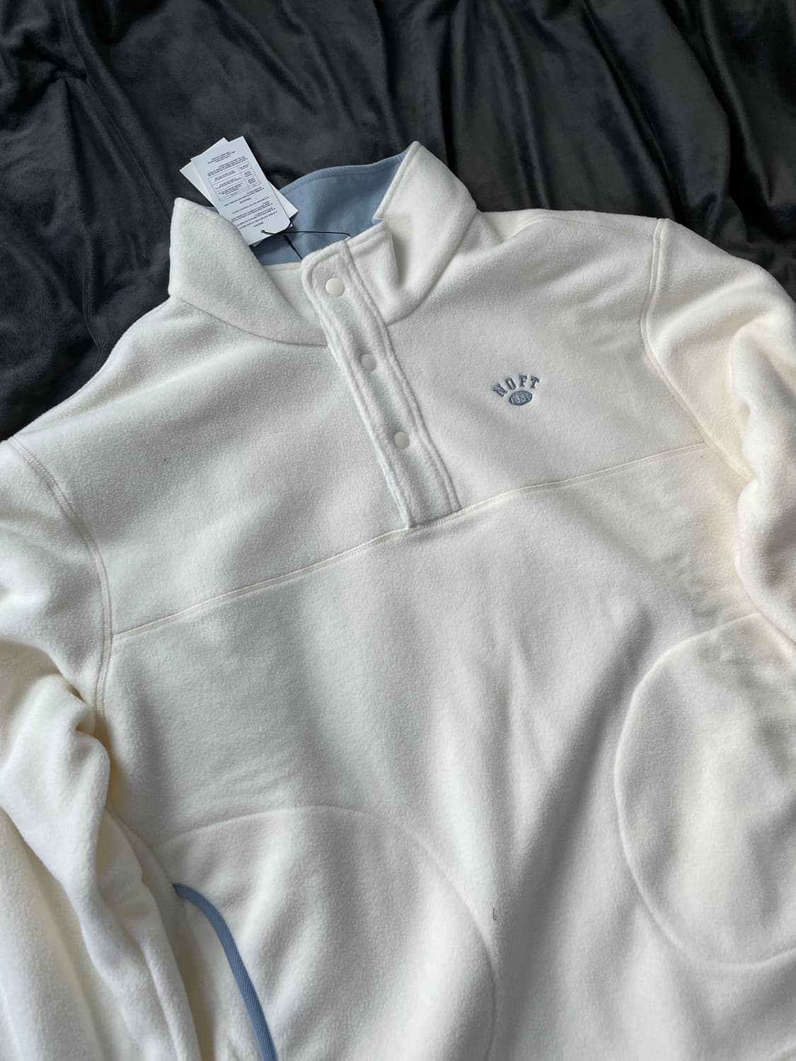 택포함 새상품 낫온리포투데이 플리스 풀오버 아이보리 L 상품이미지1