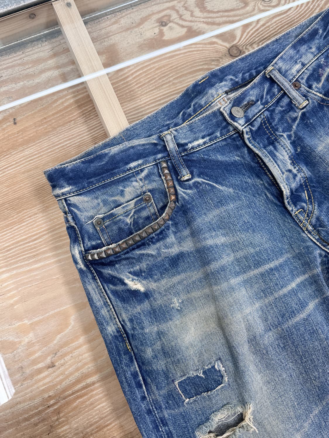 히스테릭 글래머 크러쉬 데님 리페어 팬츠 상품이미지5